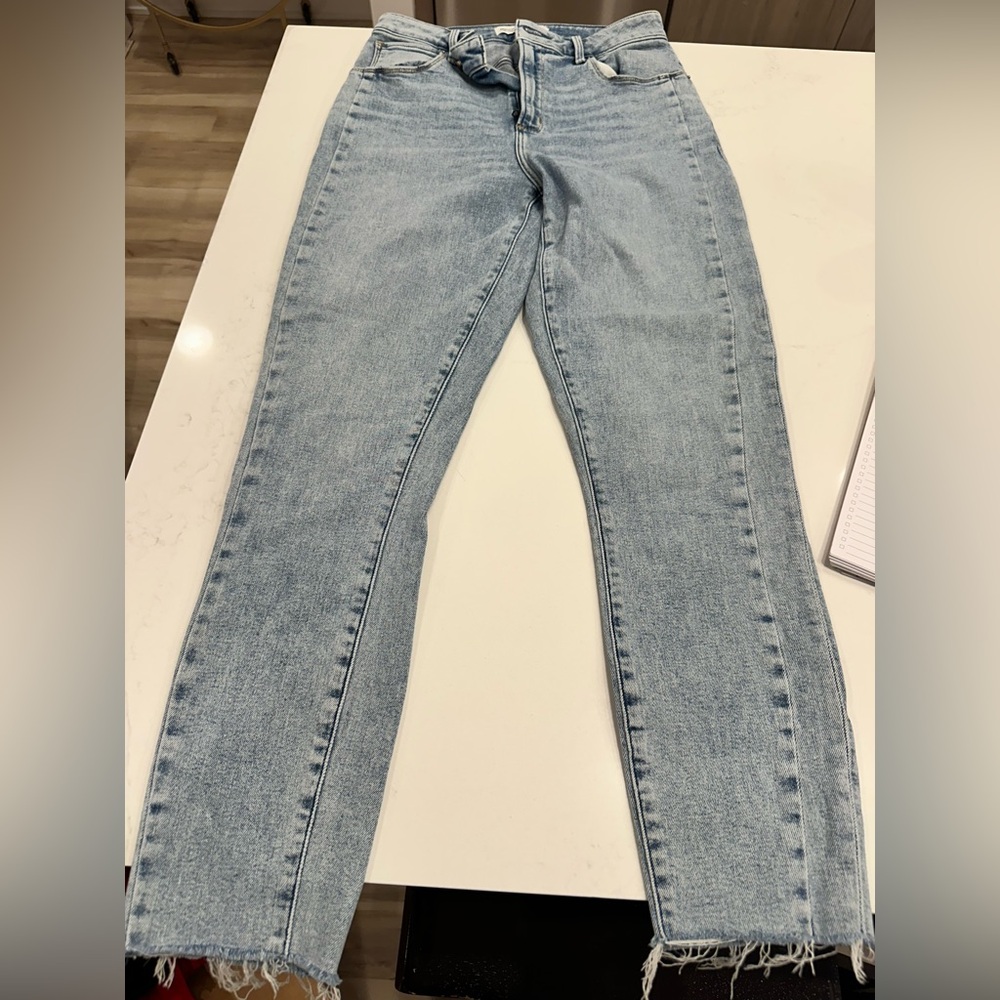 Abercrombie & Fitch Women's Light Blue Skinny Jeans High Rise